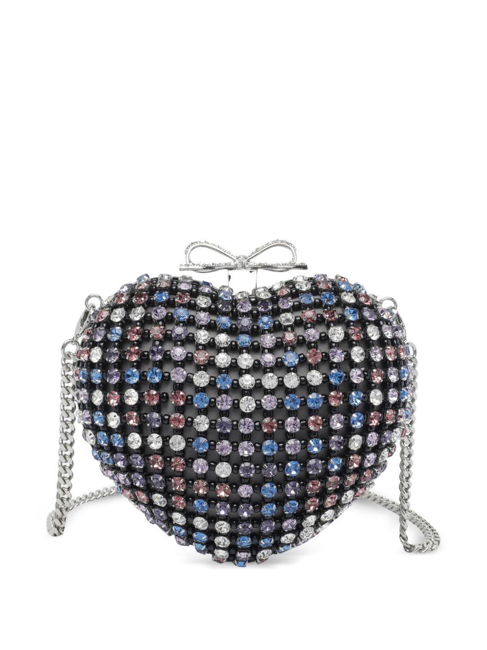 Clutch a cuore in nero Self-Portrait - donna 