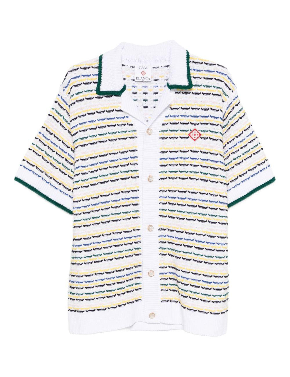 Camicia a righe in bianco Casablanca - uomo 