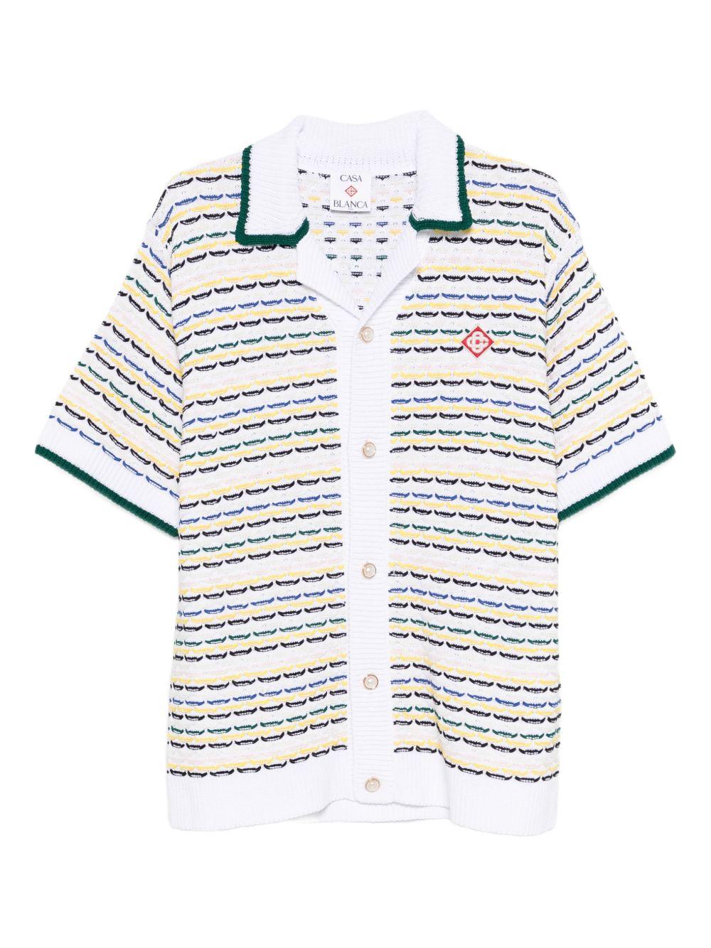 Camicia a righe in bianco Casablanca - uomo 