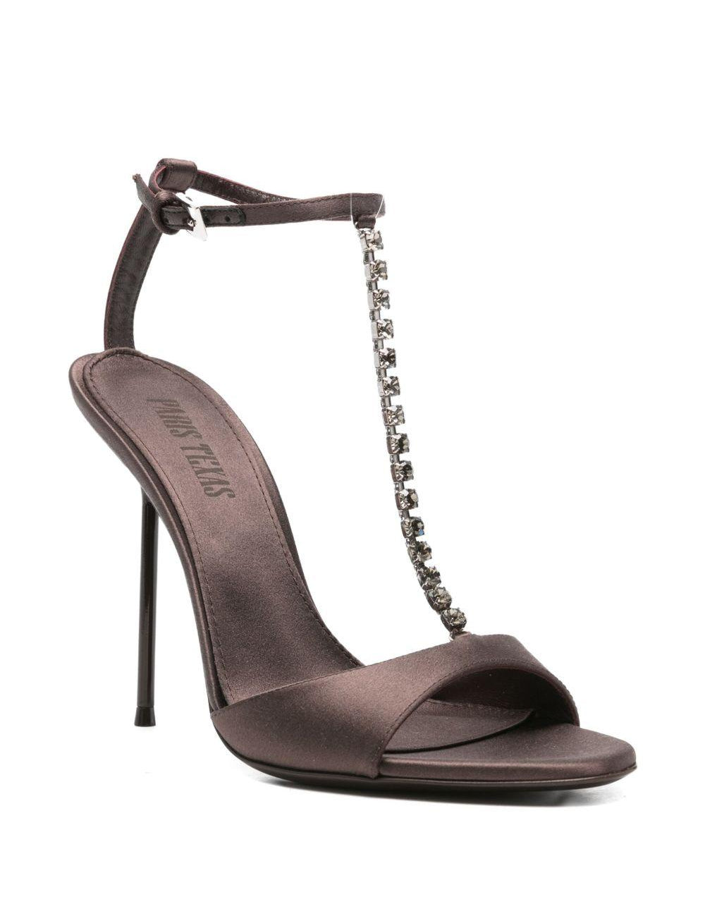 Sandali con cristalli lidia in marrone Paris texas- donna 