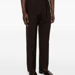 Pantaloni plissé  in marrone Caruso - uomo 