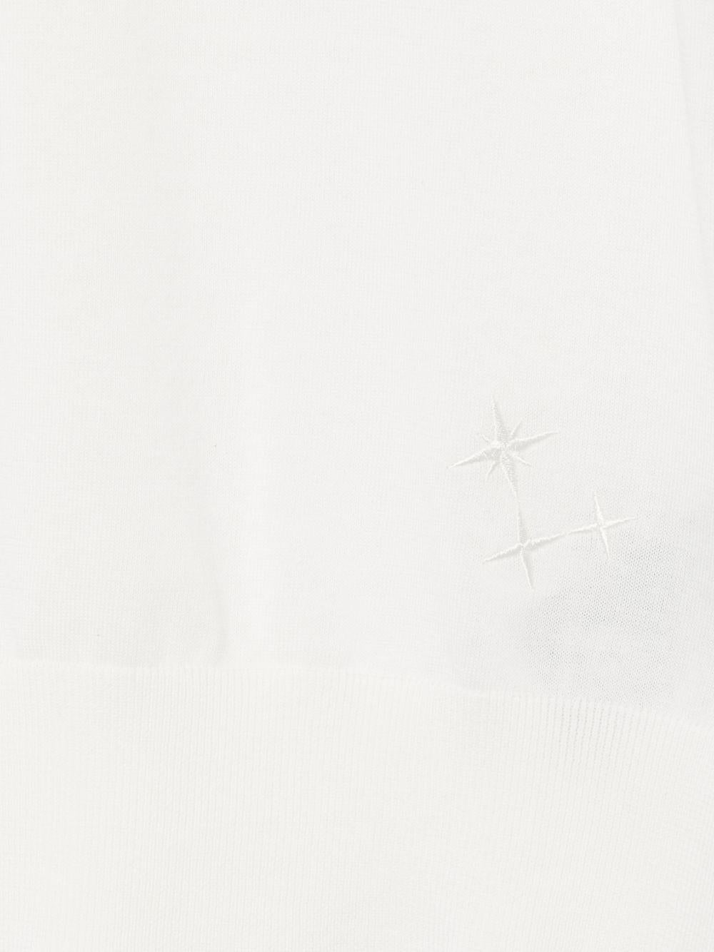 Polo ricamata in bianco Laneus - uomo 