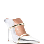 Mules Maureen 100 mule in nappa silver/gold 