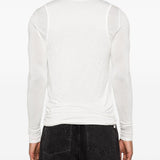 T-shirt a maniche  lunghe Doria in bianco Carrer - uomo 