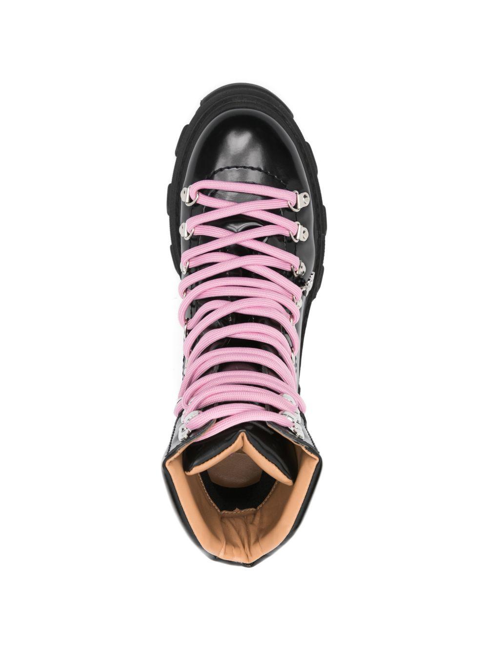 Stivaletti con suola chunky in nero Ganni - donna 