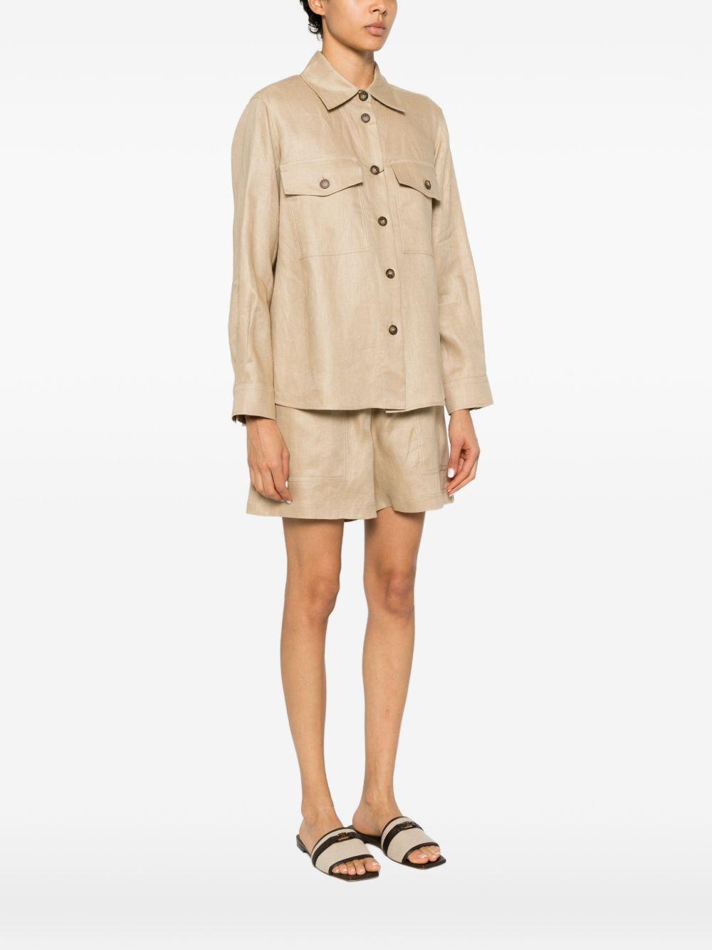 Giacca-camicia con tasche pomposa in beige Maxmara weekend - donna 