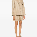 Giacca-camicia con tasche pomposa in beige Maxmara weekend - donna 