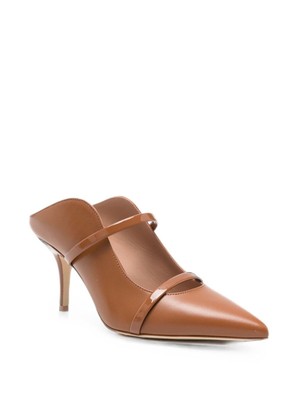 Mules Maureen 70 stiletto in pelle caramello 