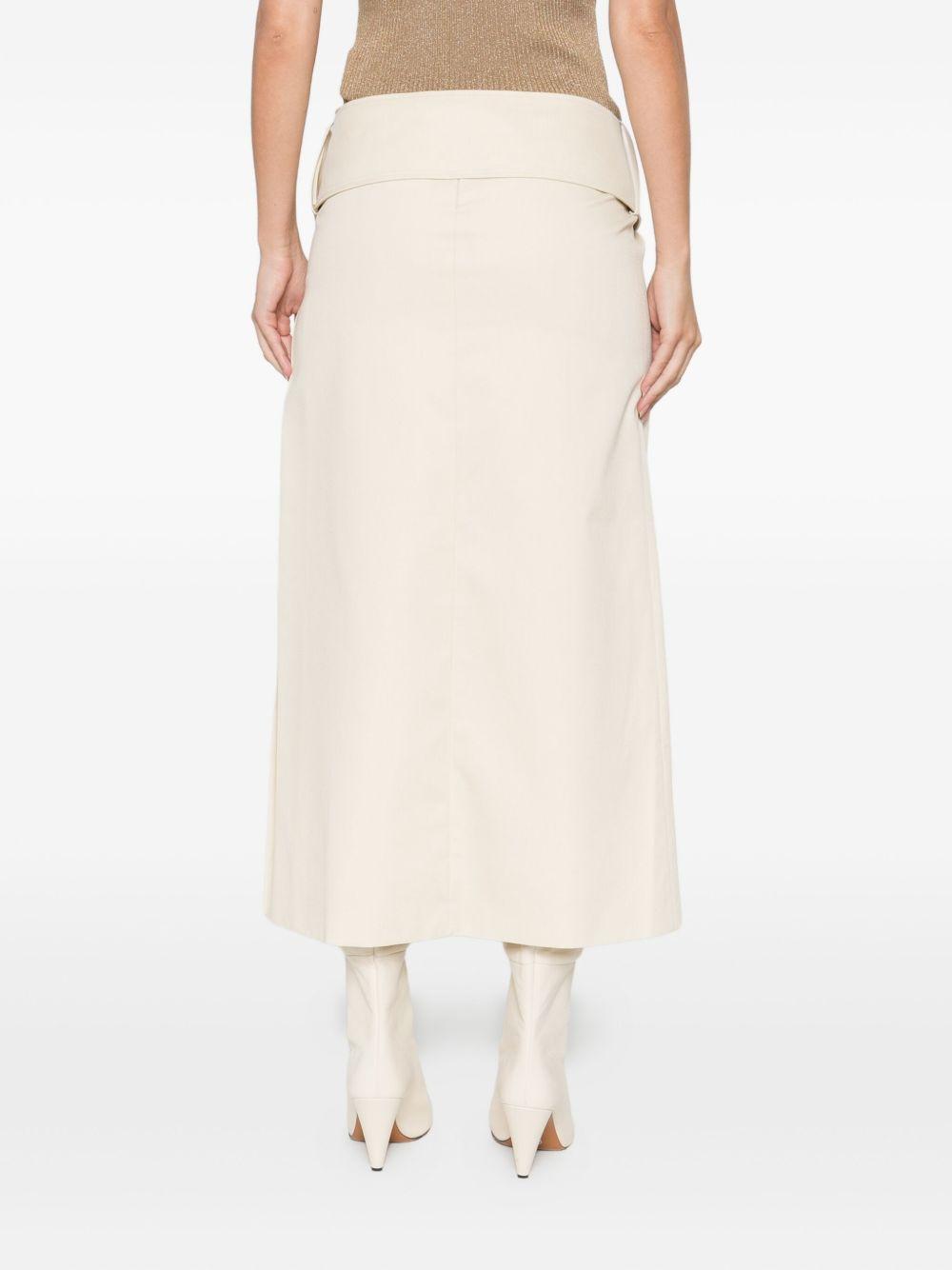 Gonna midi con fibbia in beige Rowen rose - donna 