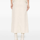 Gonna midi con fibbia in beige Rowen rose - donna 