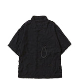 Camicia a maniche corte con tasca in nero And wander - uomo 
