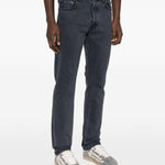 Jeans dritti con patch a bottoni in blu Ksubi - uomo 
