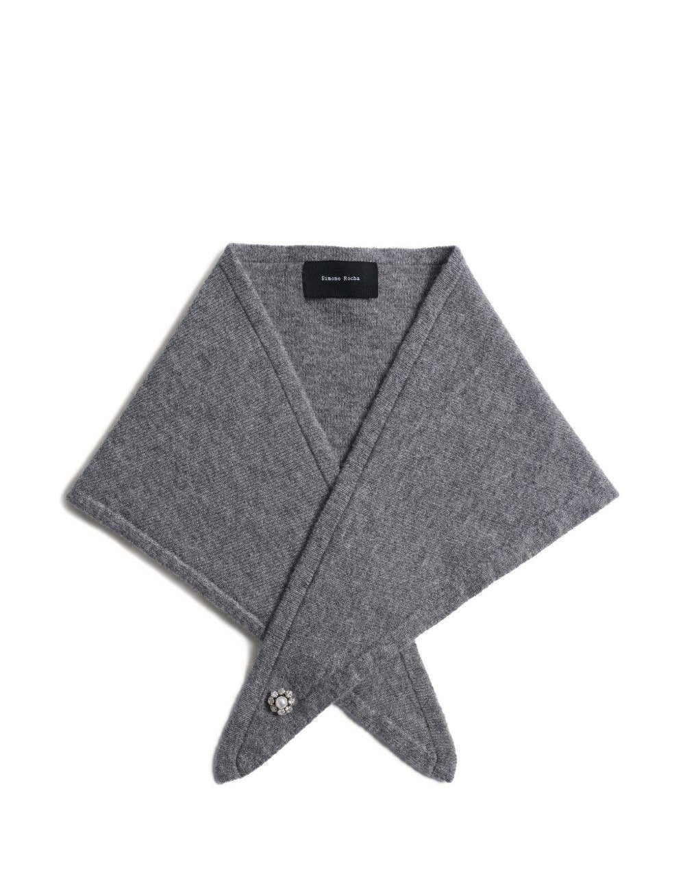 Sciarpa in cashmere in grigio Simone rocha - donna 