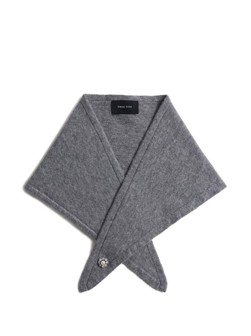 Sciarpa in cashmere in grigio Simone rocha - donna 