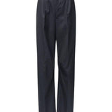 Pantaloni palazzo gessati in grigio scuro MM6 Maison Margiela - uomo 