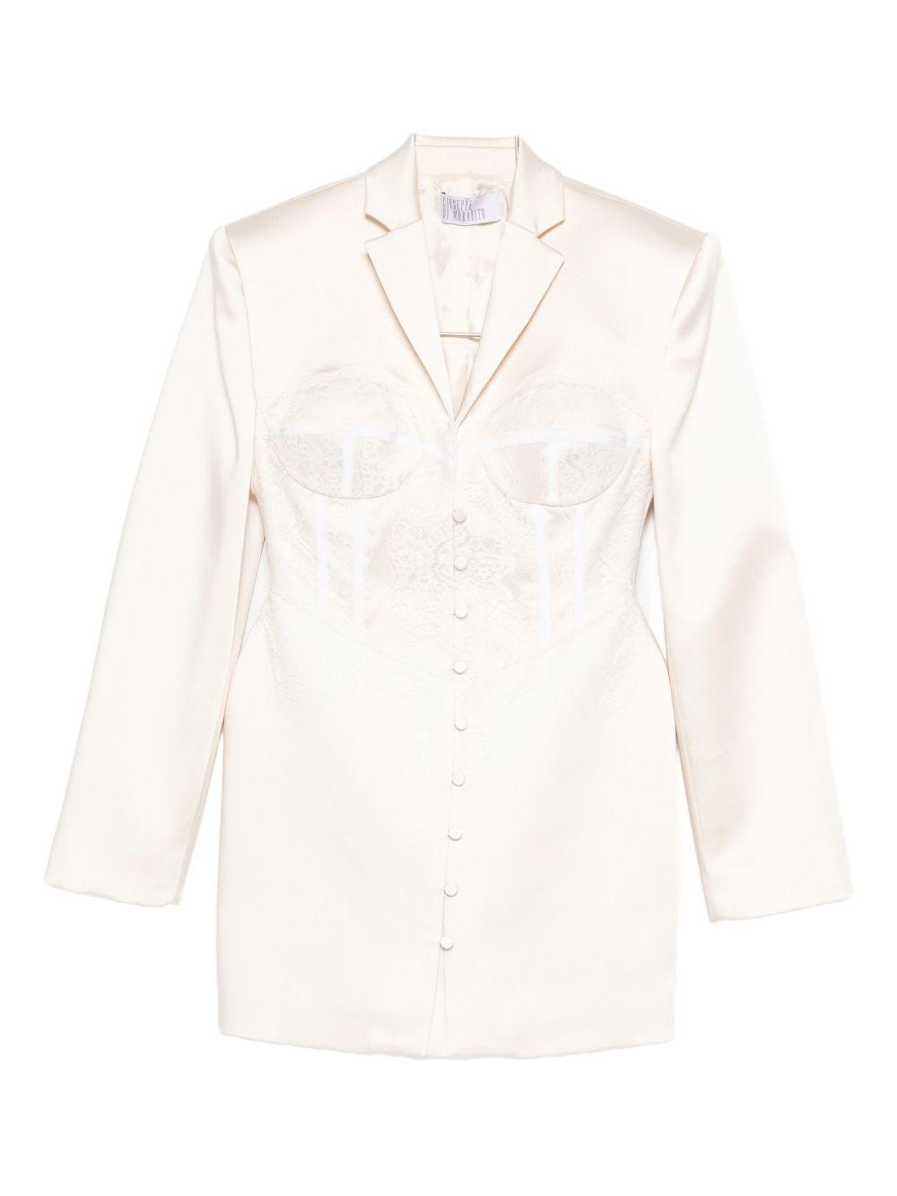 Giacca con strato in pizzo in bianco Giuseppe di morabito - donna 