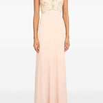Abito lungo reverie con cristalli in rosa Jenny packham - donna 