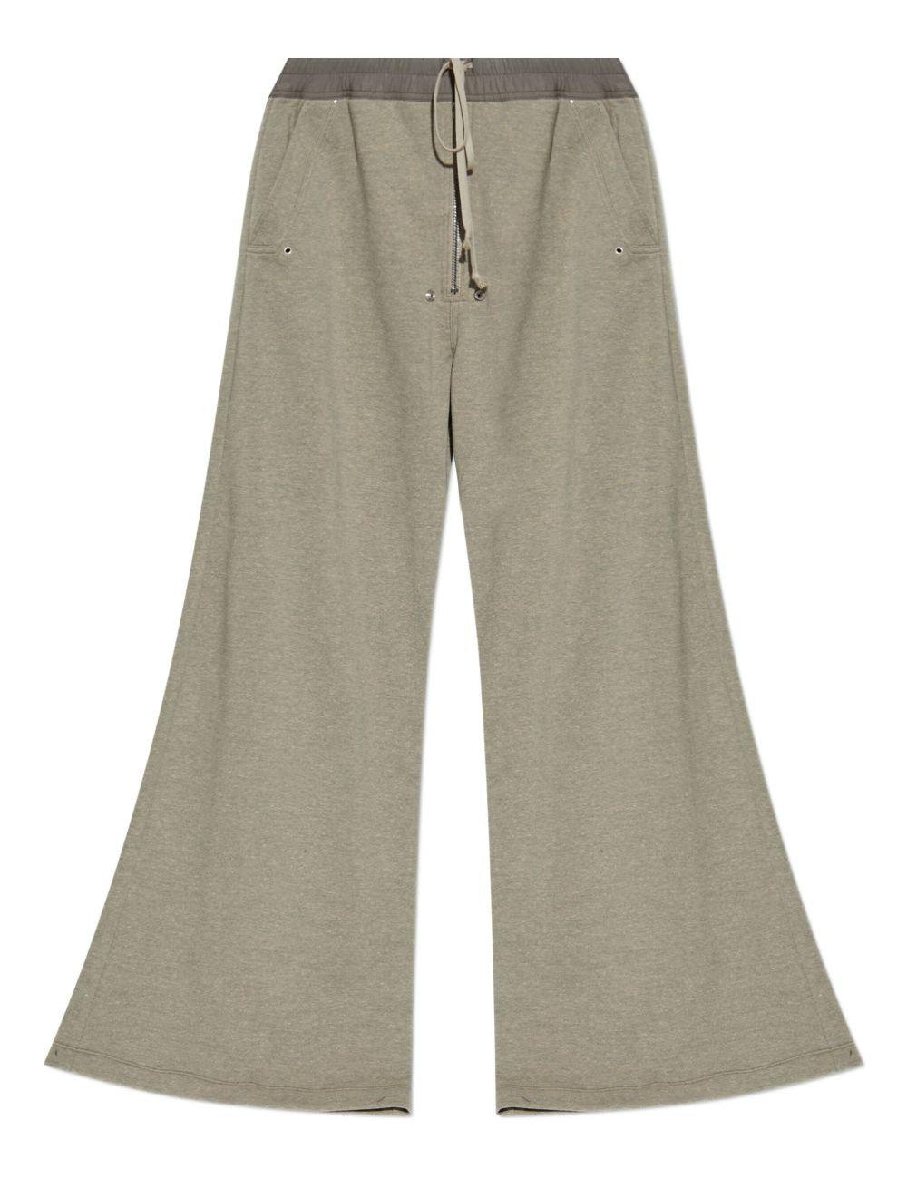 Pantaloni a gamba ampia con coulisse in grigio Rick owens drkshdw - uomo 