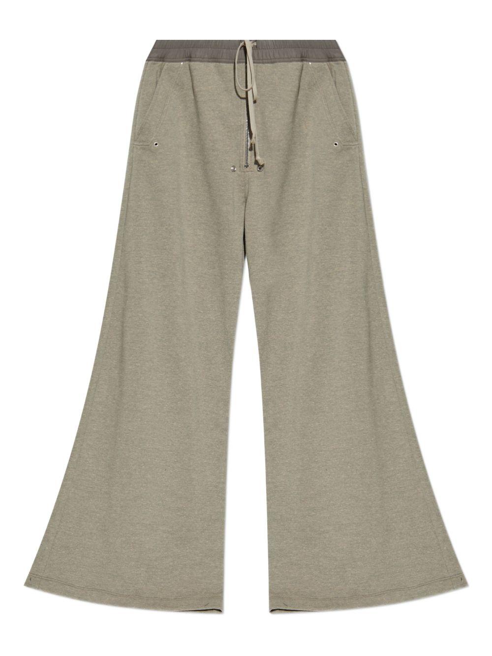 Pantaloni a gamba ampia con coulisse in grigio Rick owens drkshdw - uomo 