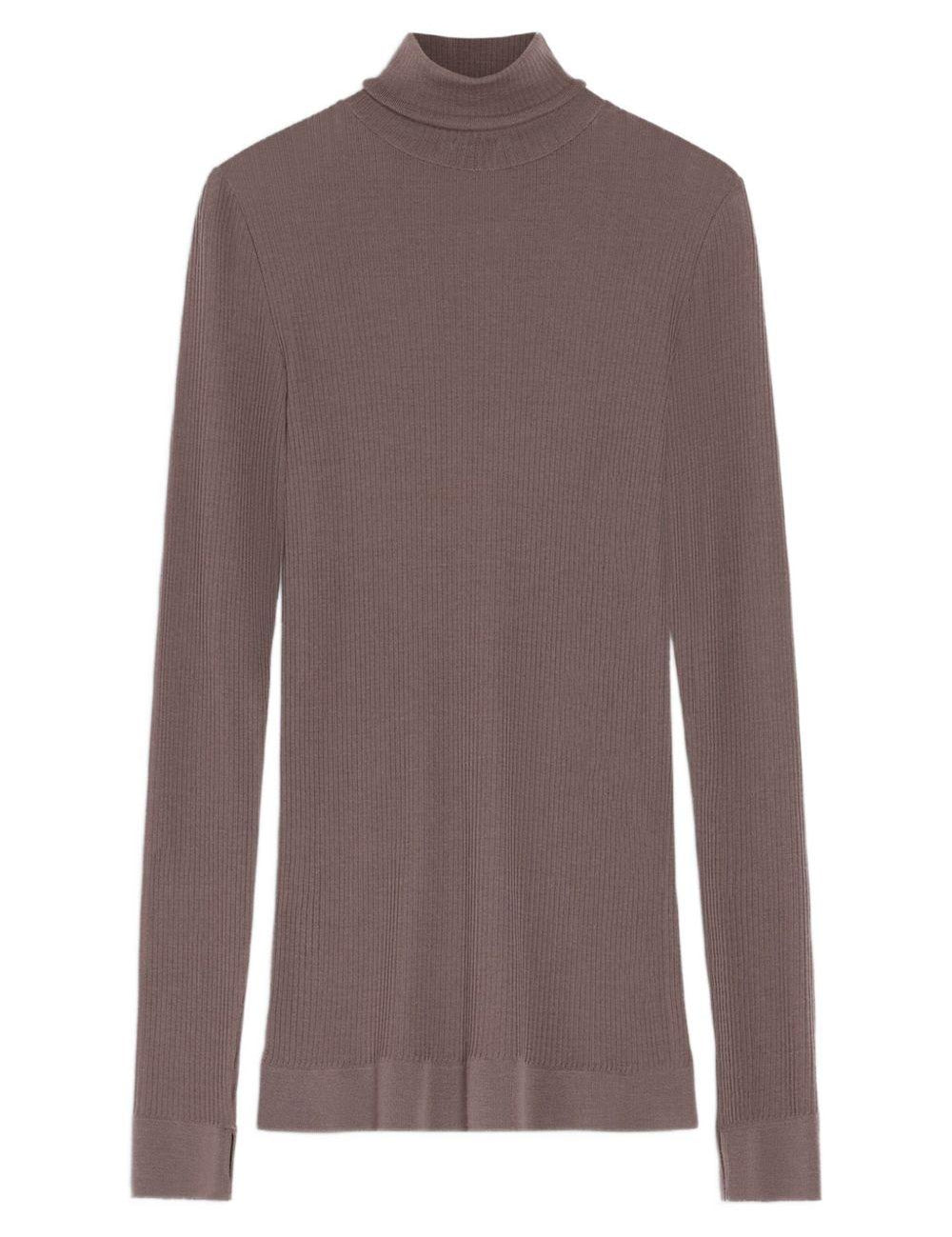 Top a coste a collo alto in grigio Lemaire - donna 