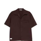Camicia a maniche corte in marrone Entire studios - unisex 