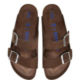 Sandali Arizona in pelle scamosciata con fibbia in marrone Birkenstock - unisex 