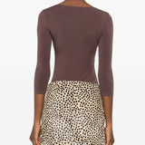 Body tokio con scollo ampio in marrone Wolford - donna 