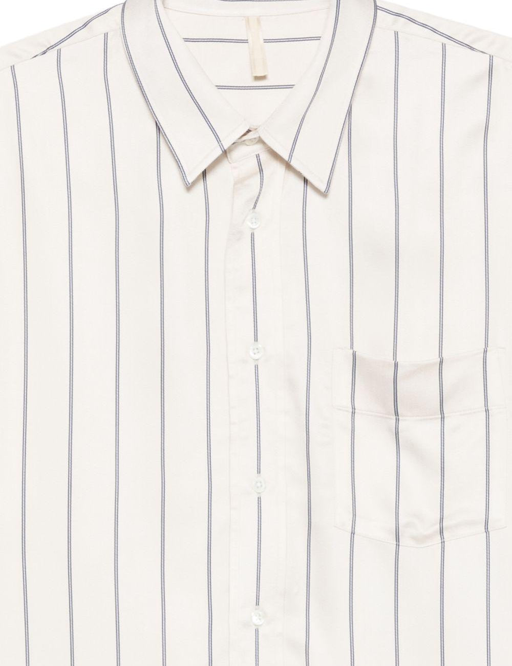 Camicia New Base a righe in bianco crema Sunflower - uomo 