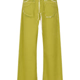 Jeans a gamba larga con stampa in verde Marni - uomo 