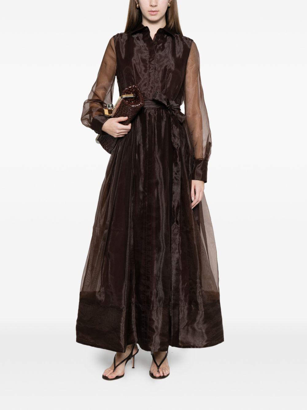 Abito midi monospalla in marrone Simkhai - donna 