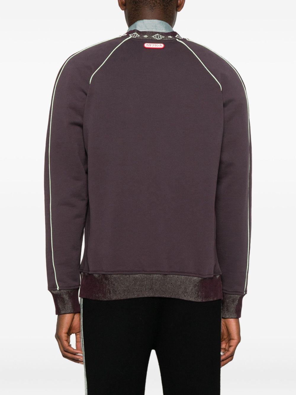 Felpa con rifiniture logo in viola Casablanca - uomo 