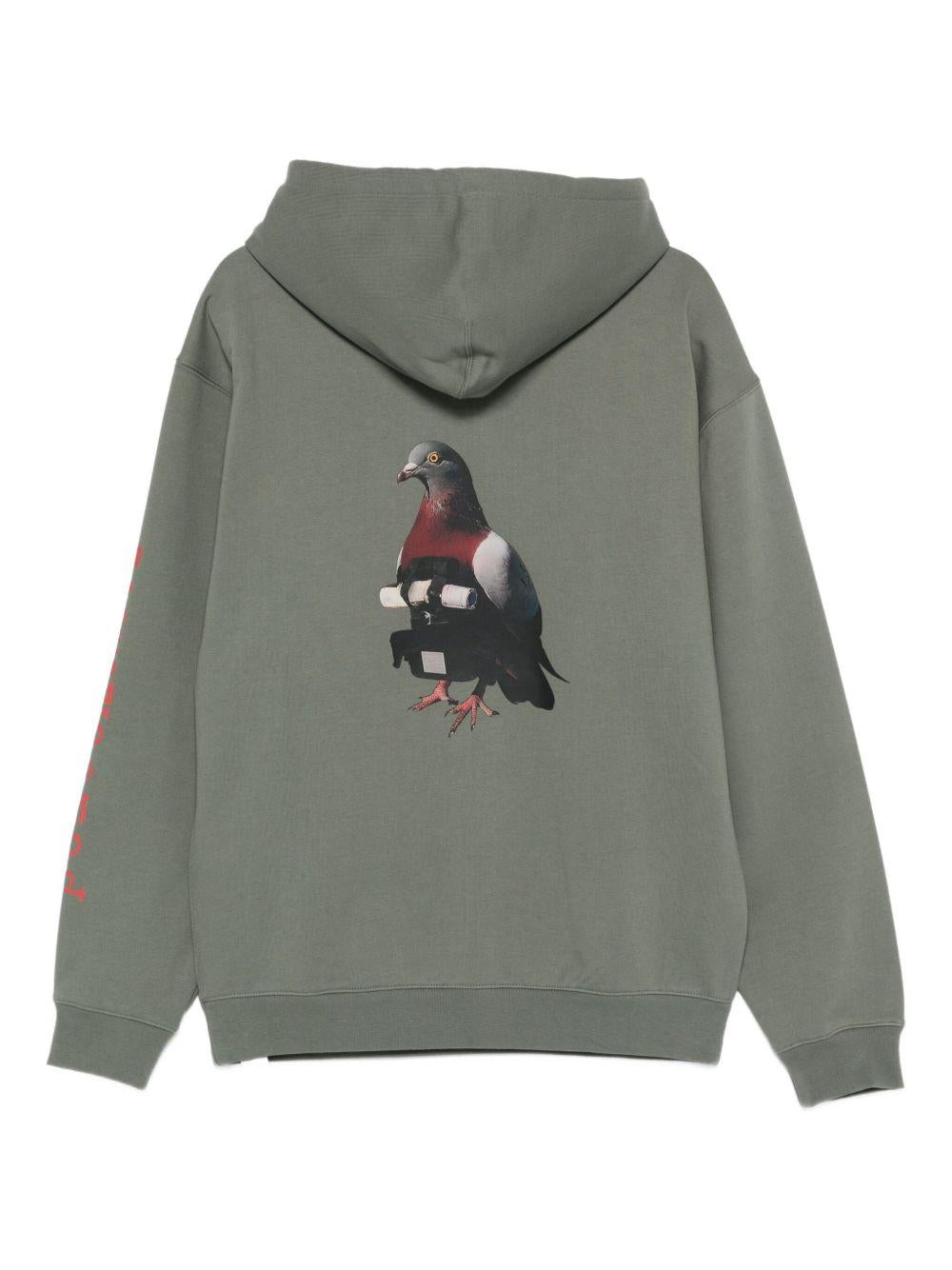 Felpa con cappuccio pigeon in grigio Oamc peacemaker - uomo 