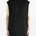 Top senza maniche con collo alto in nero Rick owens drkshdw - uomo 