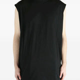 Top senza maniche con collo alto in nero Rick owens drkshdw - uomo 