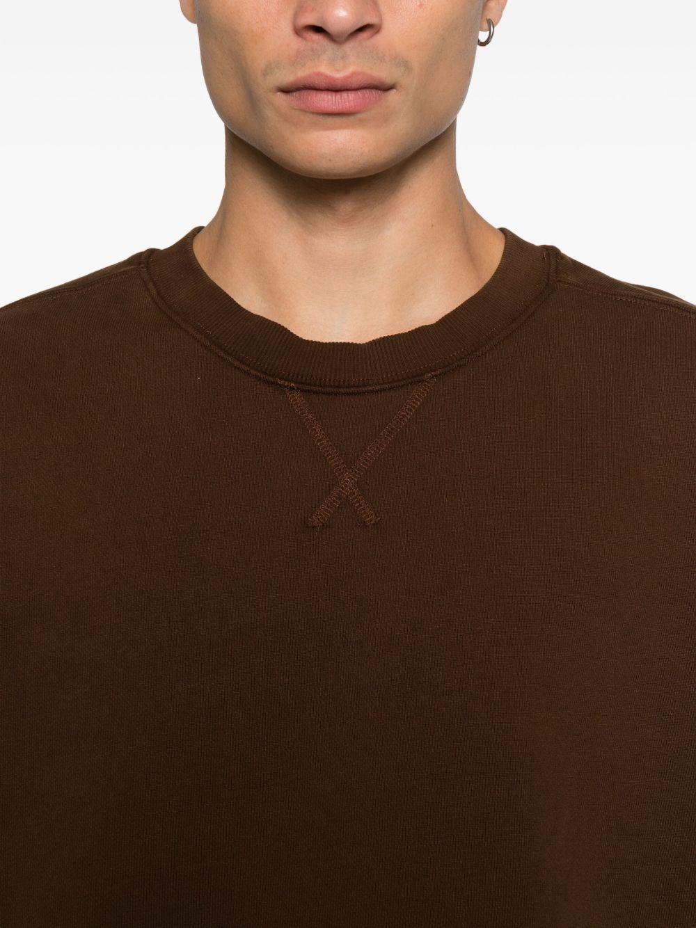 Felpa a maniche lunghe in marrone Entire studios - unisex 