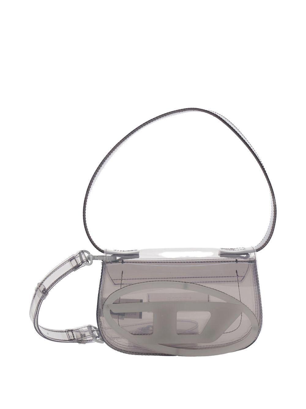 Borsa a spalla 1 dr trasparente in grigio Diesel - donna 