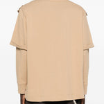 Polo con dettagli a volant in beige Simone rocha - uomo 