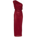 Abito midi drappeggiato in rosso Self-Portrait - donna 