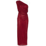 Abito midi drappeggiato in rosso Self-Portrait - donna 