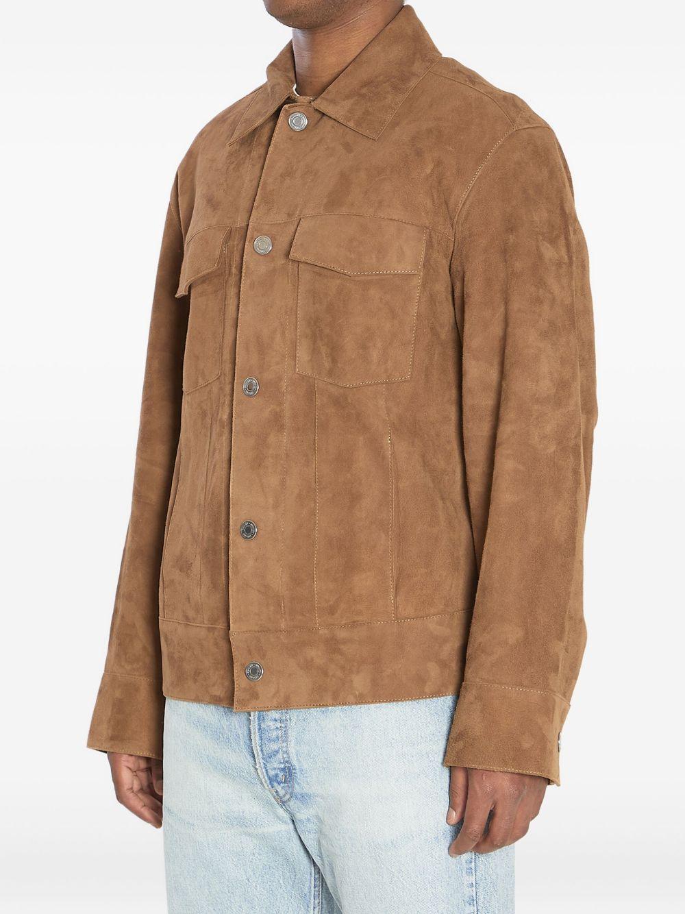 Giacca in suede marrone Ami Paris - uomo 