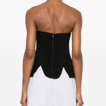 Top stile bustier in nero 