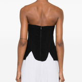 Top stile bustier in nero 