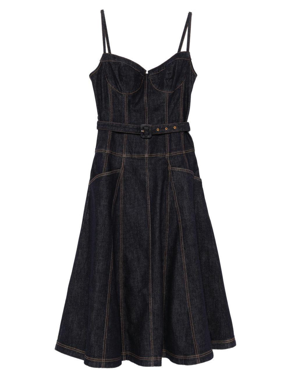 Abito midi navy Self-Portrait - donna 
