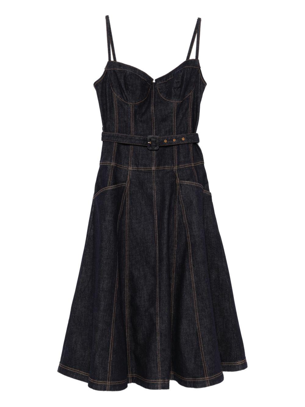 Abito midi navy Self-Portrait - donna 
