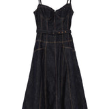 Abito midi navy Self-Portrait - donna 