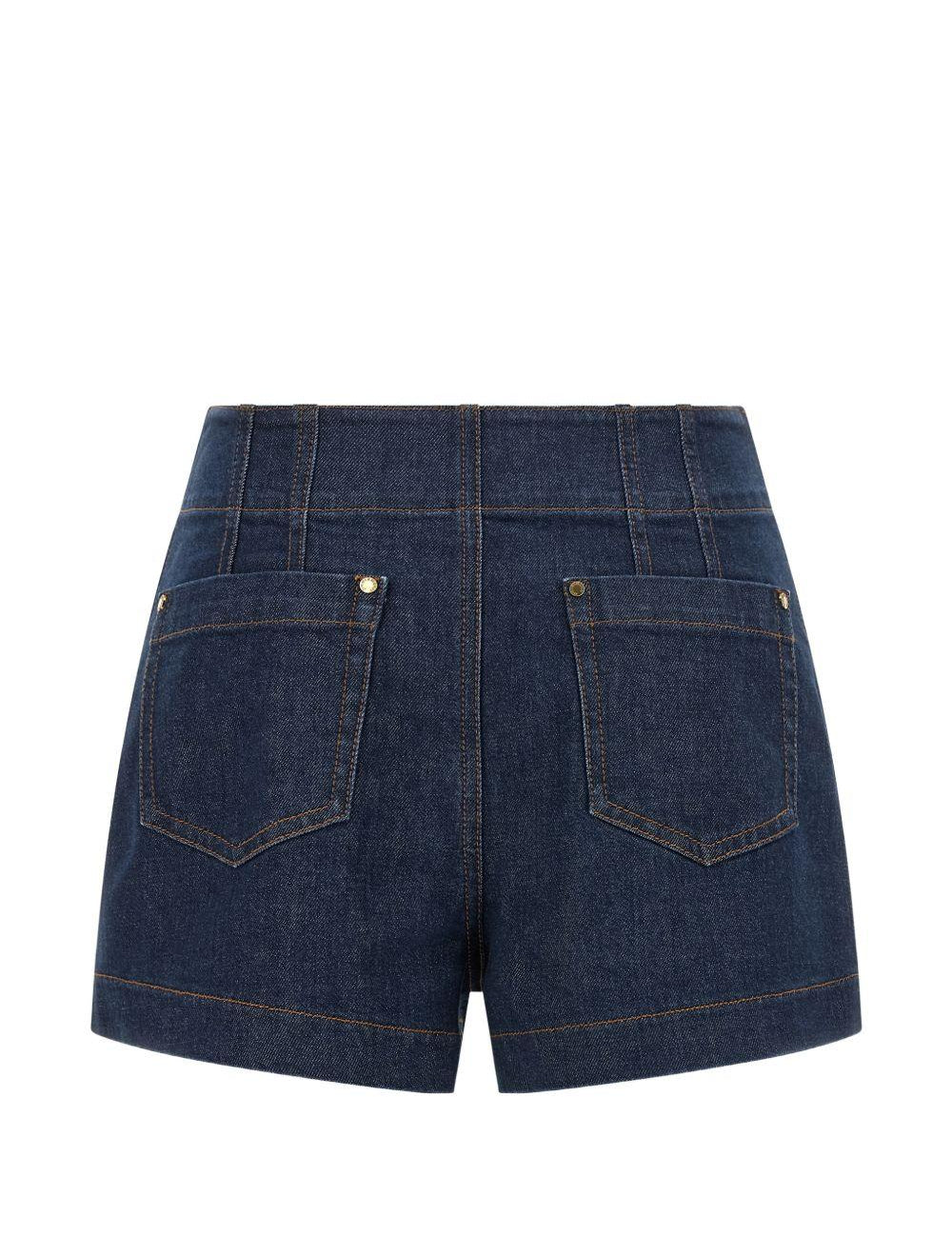 Shorts con bordi intrecciati awaken  in  blu Zimmermann - donna 