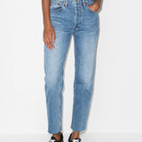 Jeans cropped a tubo di stufa in blu Re/done - donna 