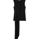 Top Lavalliere con foulard in nero 