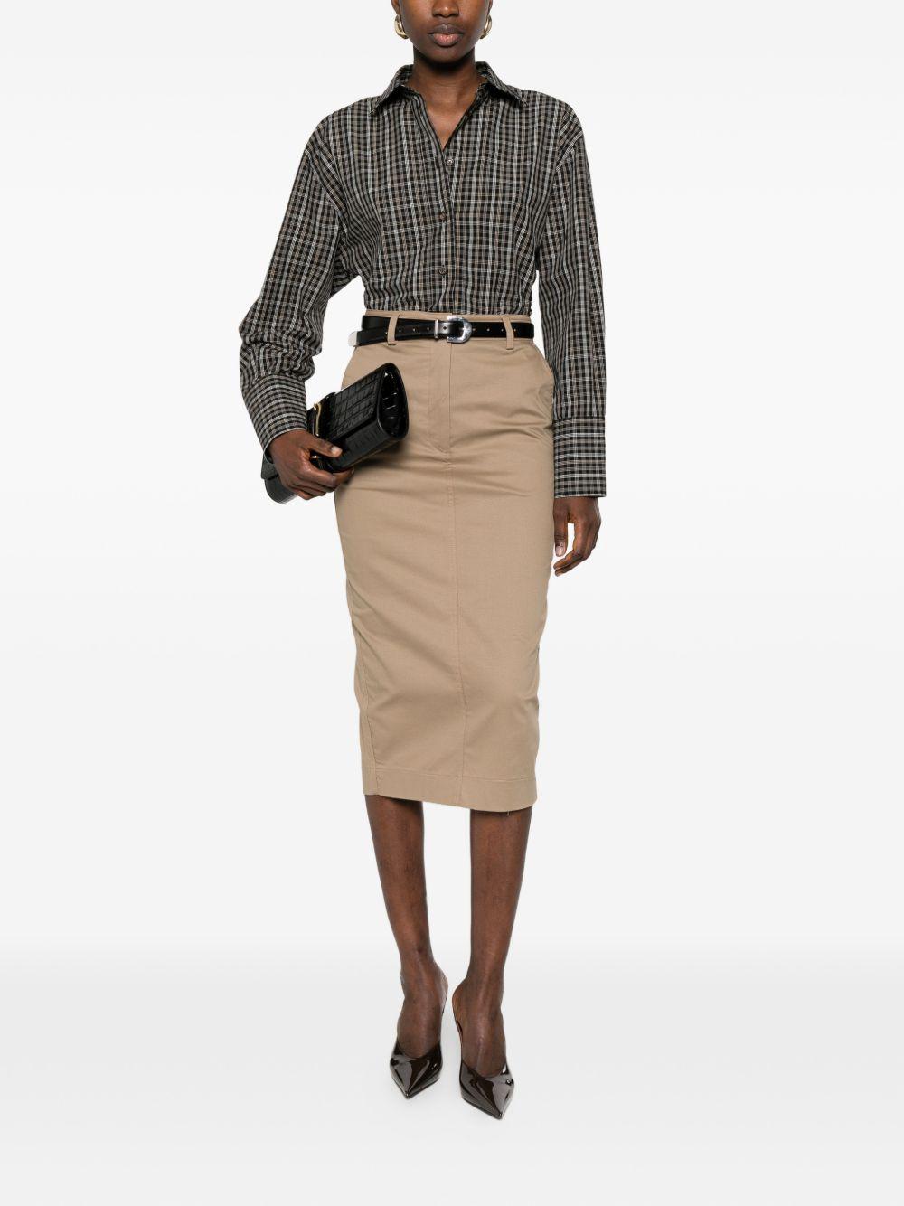 Gonna midi Donna a matita in marrone the latest - donna 
