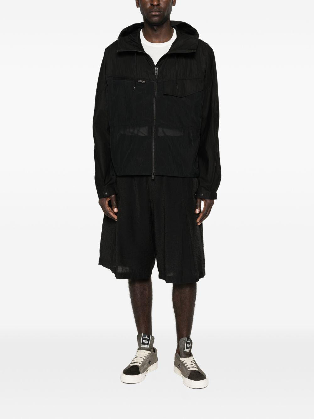 Giacca con cappuccio e zip in nero Y-3 - uomo 